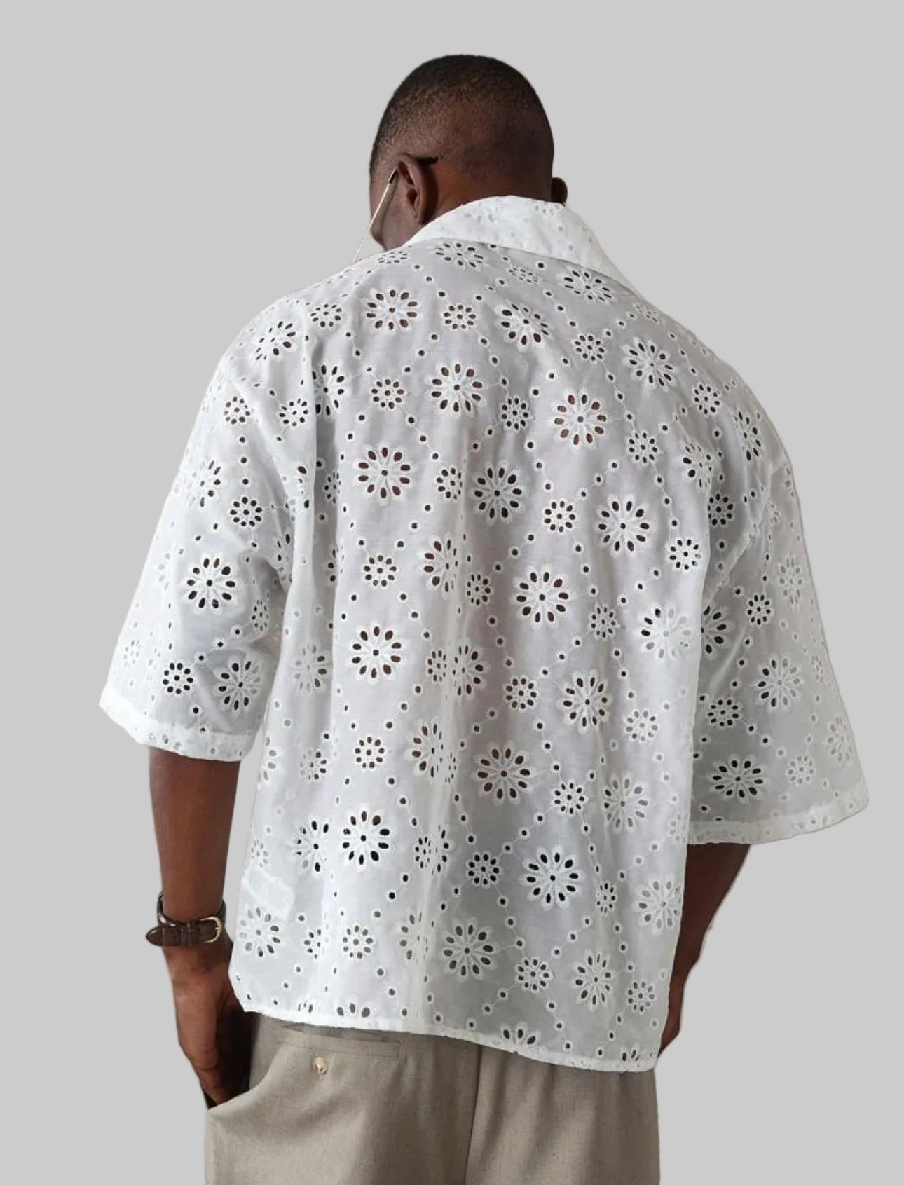 Eyelet Cutout Shirt