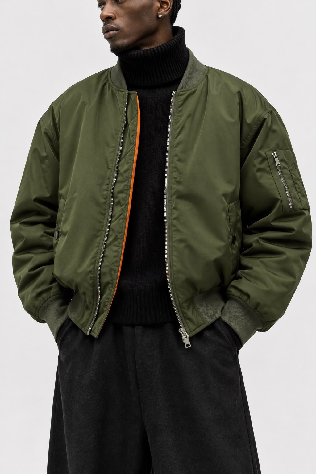 Olive Bomber Jacket