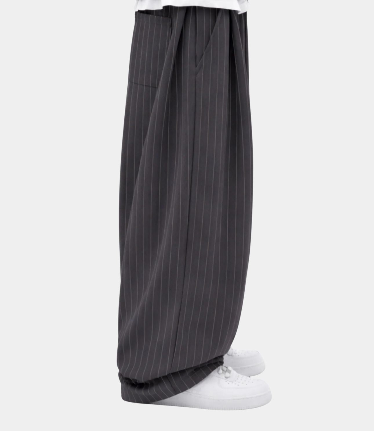 Pleated Pinstripe Cotton Pant - 2 Colors