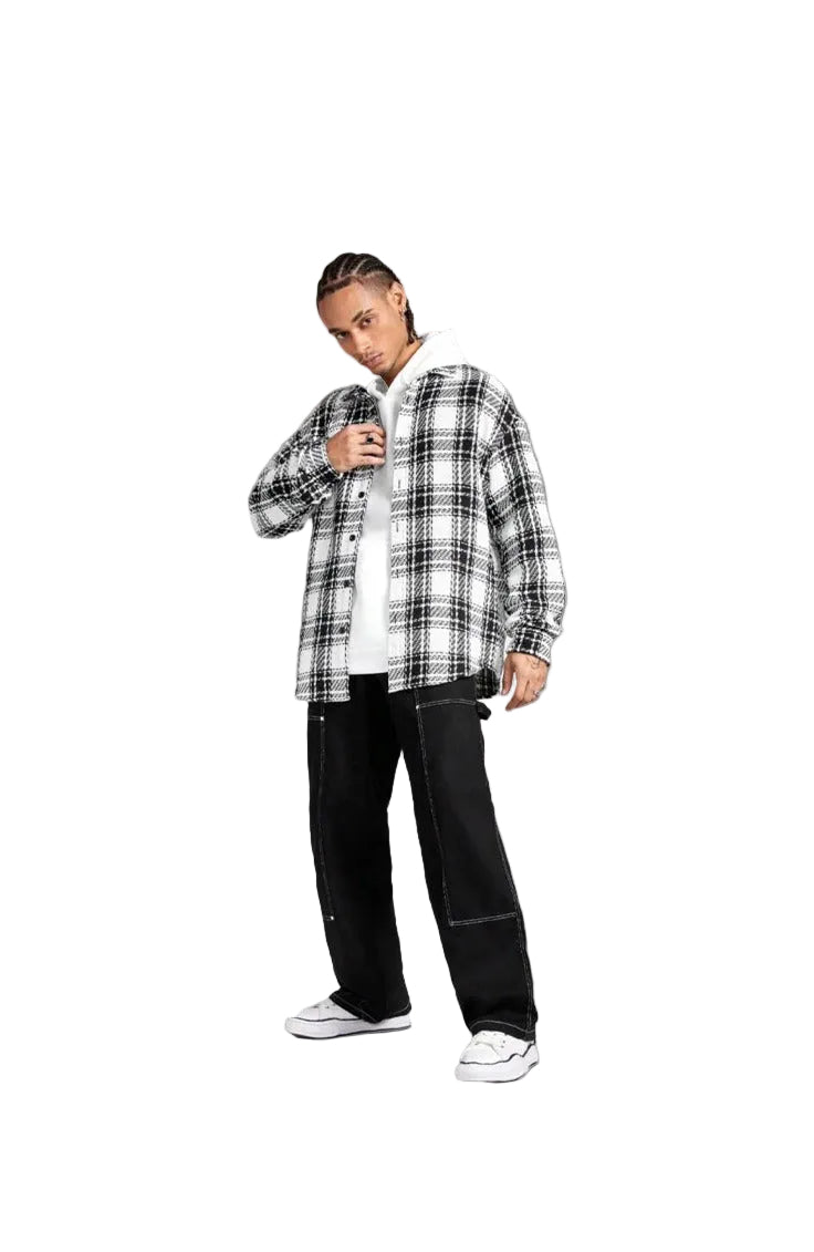 White Flannel Button Up