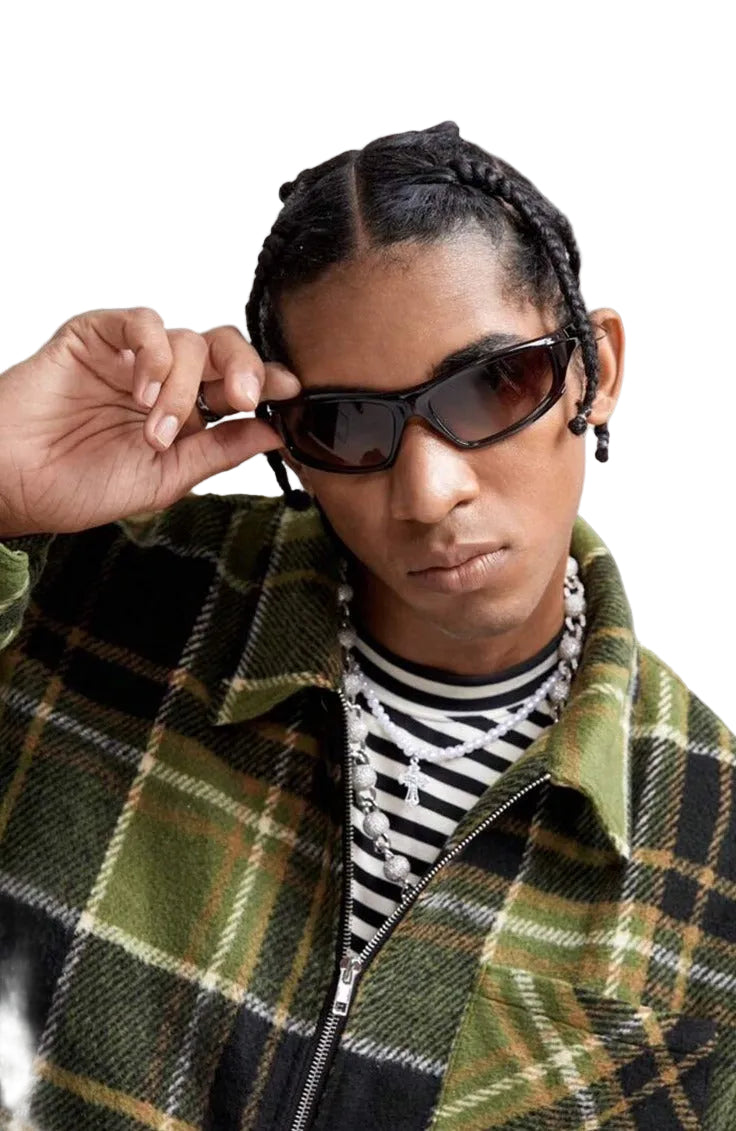 Green Flannel Button Up