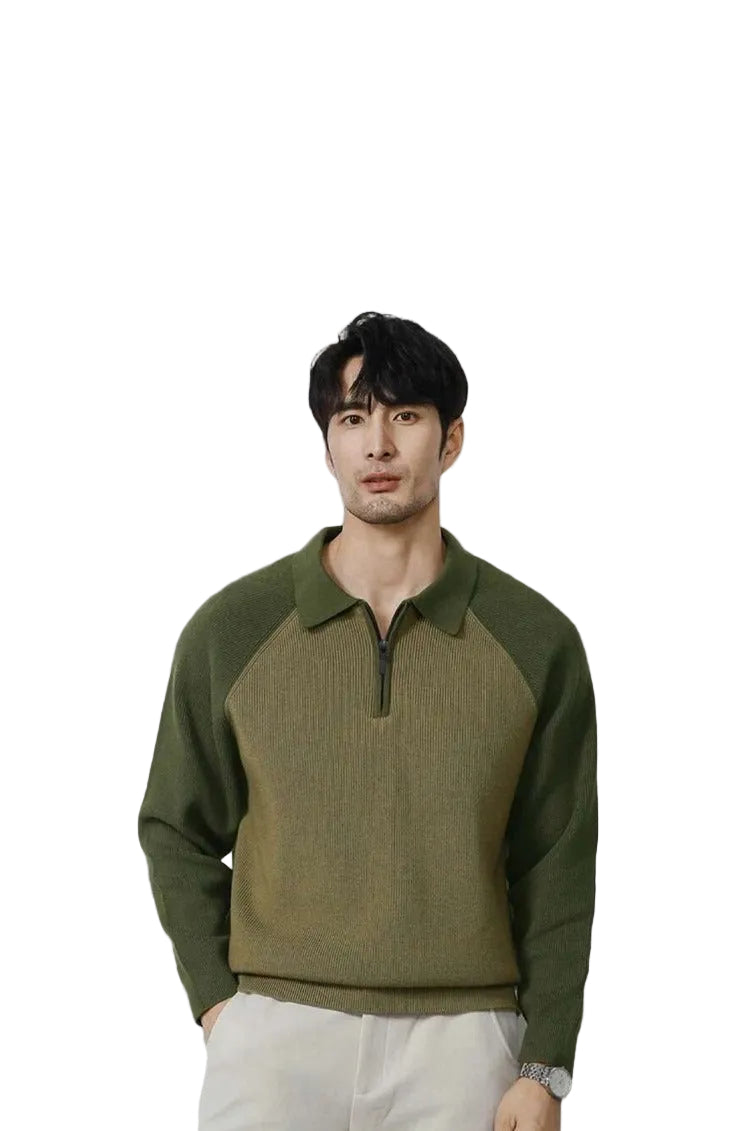 Green Block Pullover