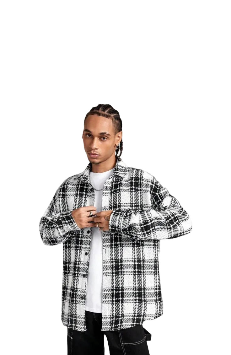 White Flannel Button Up