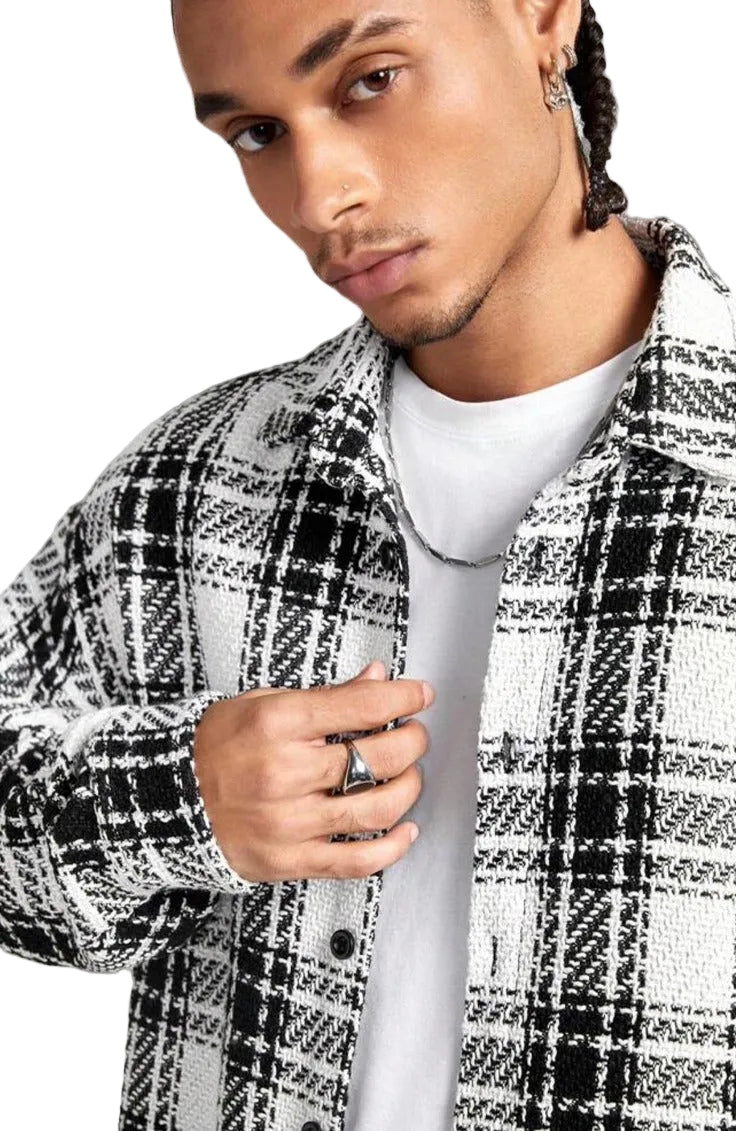 White Flannel Button Up