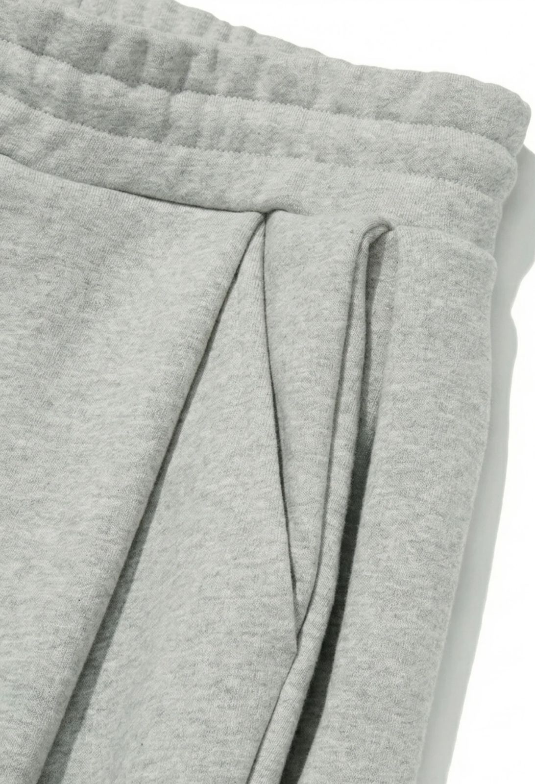 Pleated Cotton Sweatpant - Gray