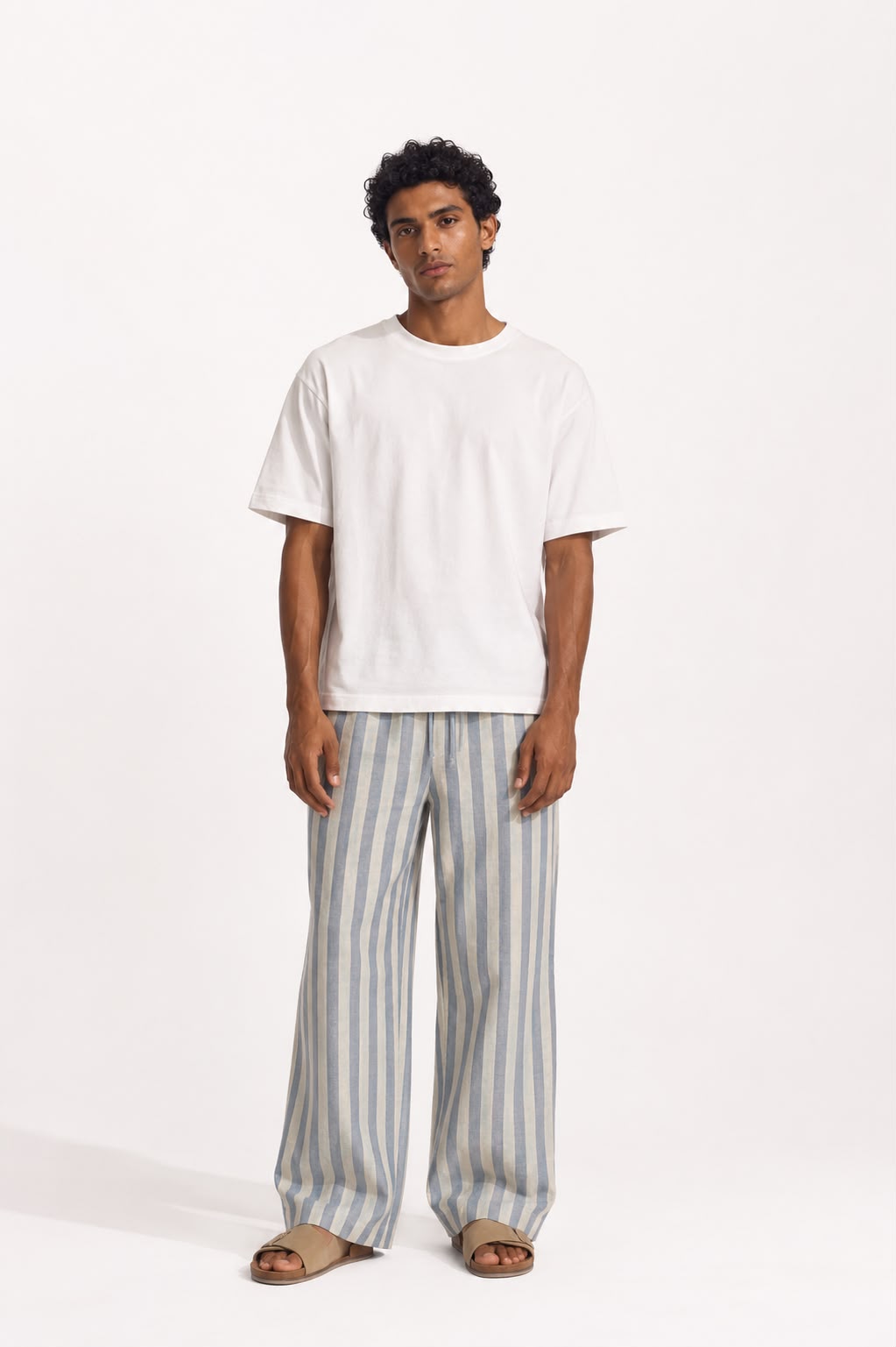 Baby Blue Striped Pant