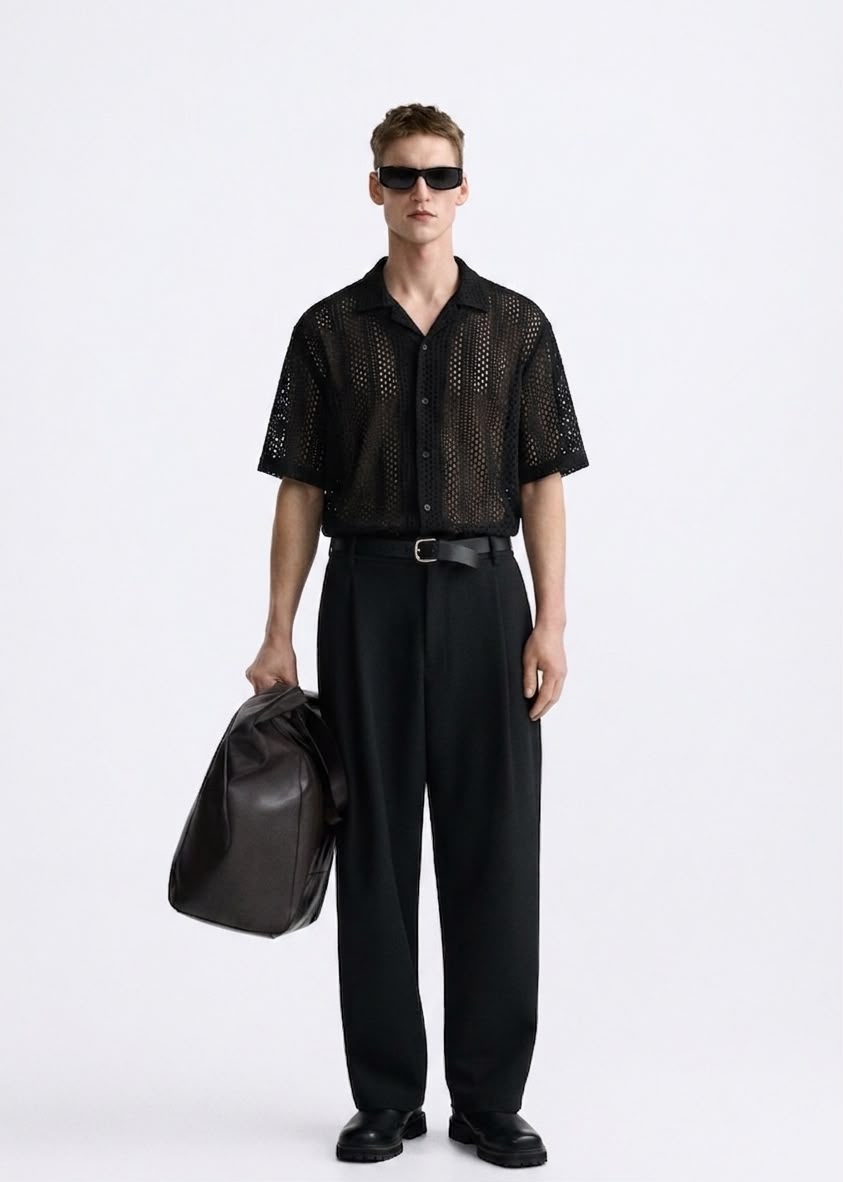 Black Knit Shirt