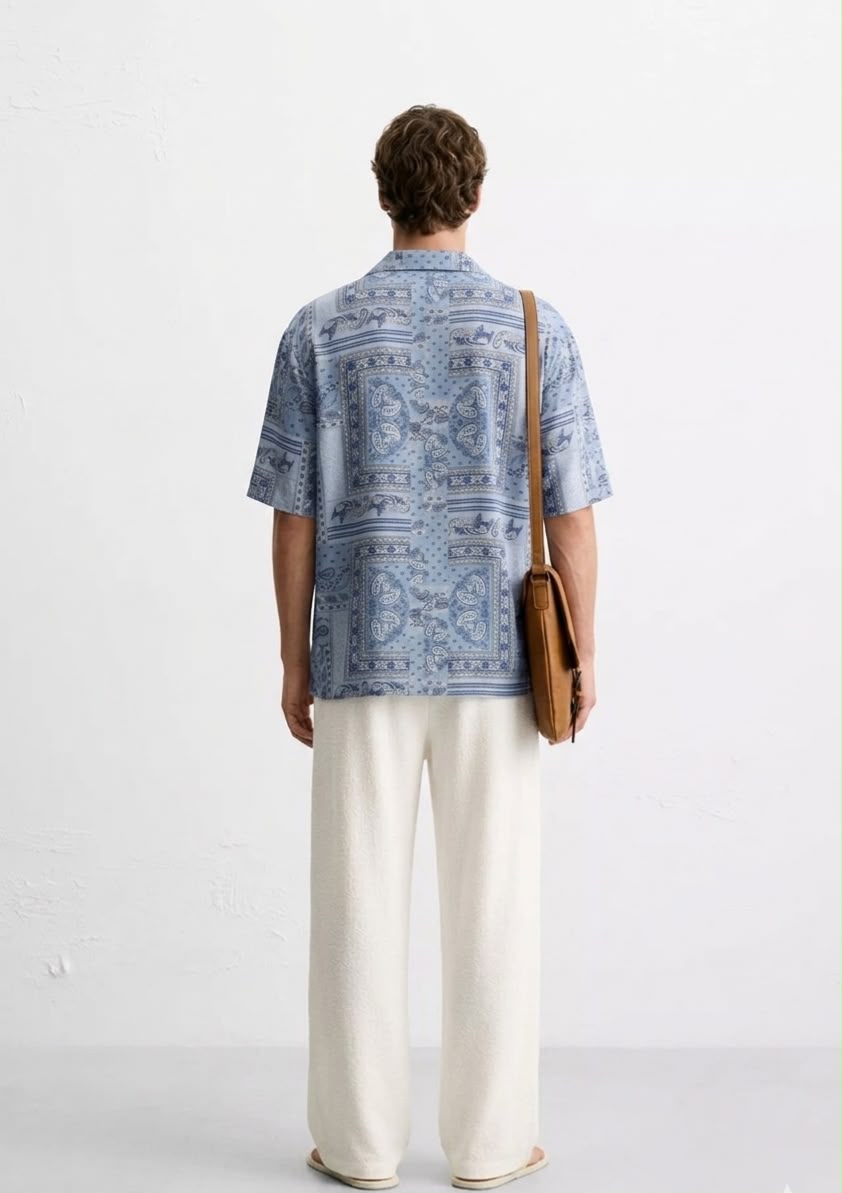 Blue Paisley Shirt