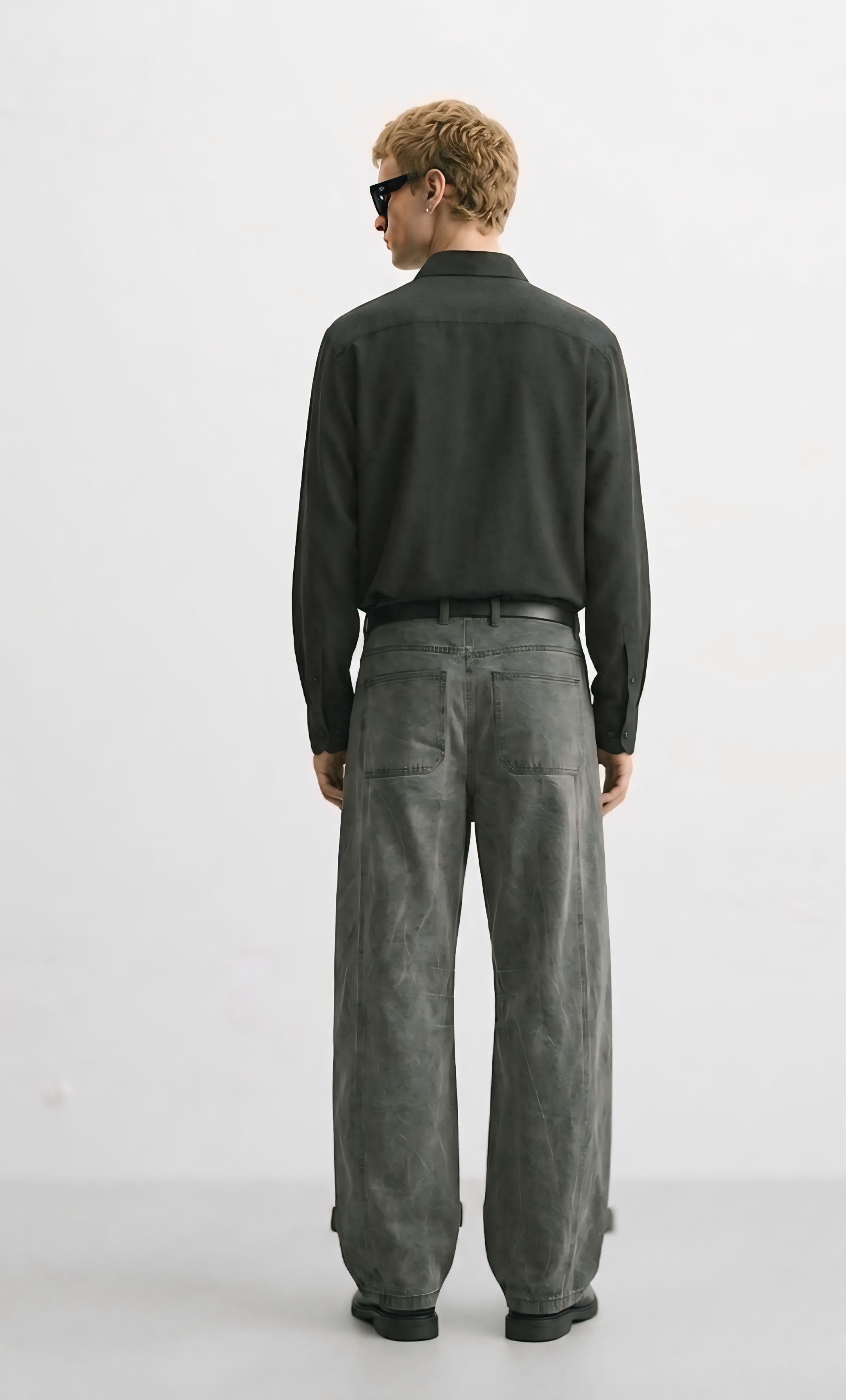 Acid Wash Cargo Jeans