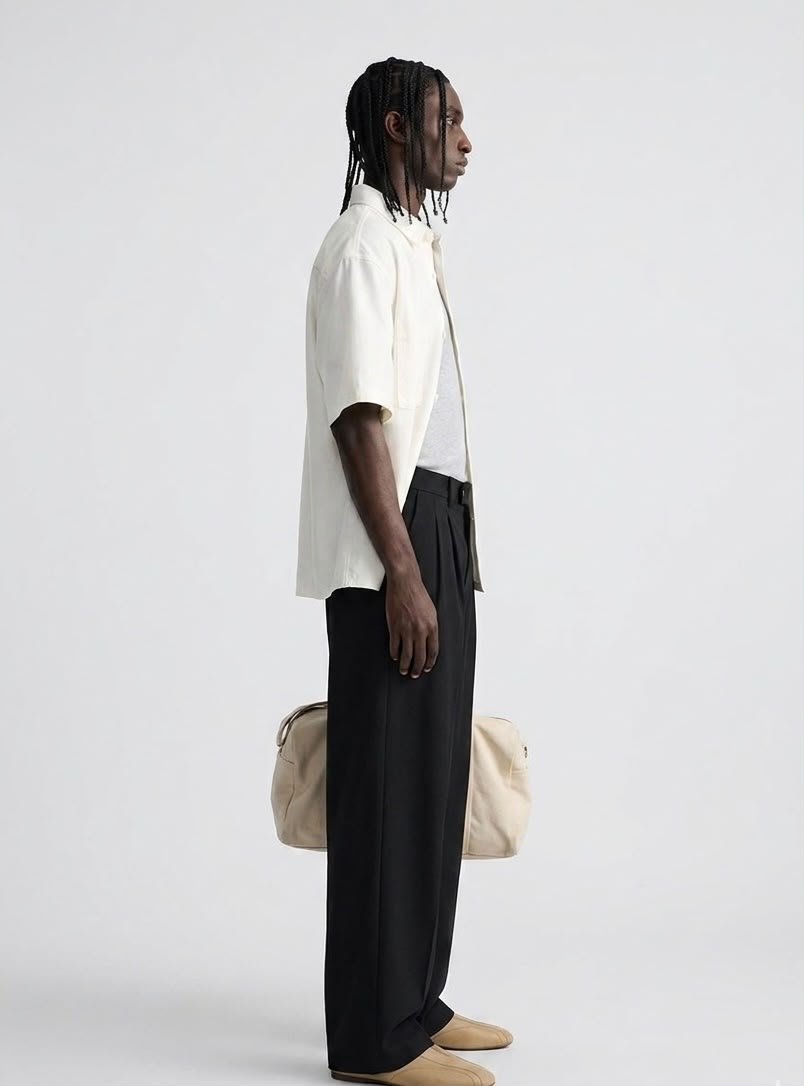 Pleated Front Fold Pant