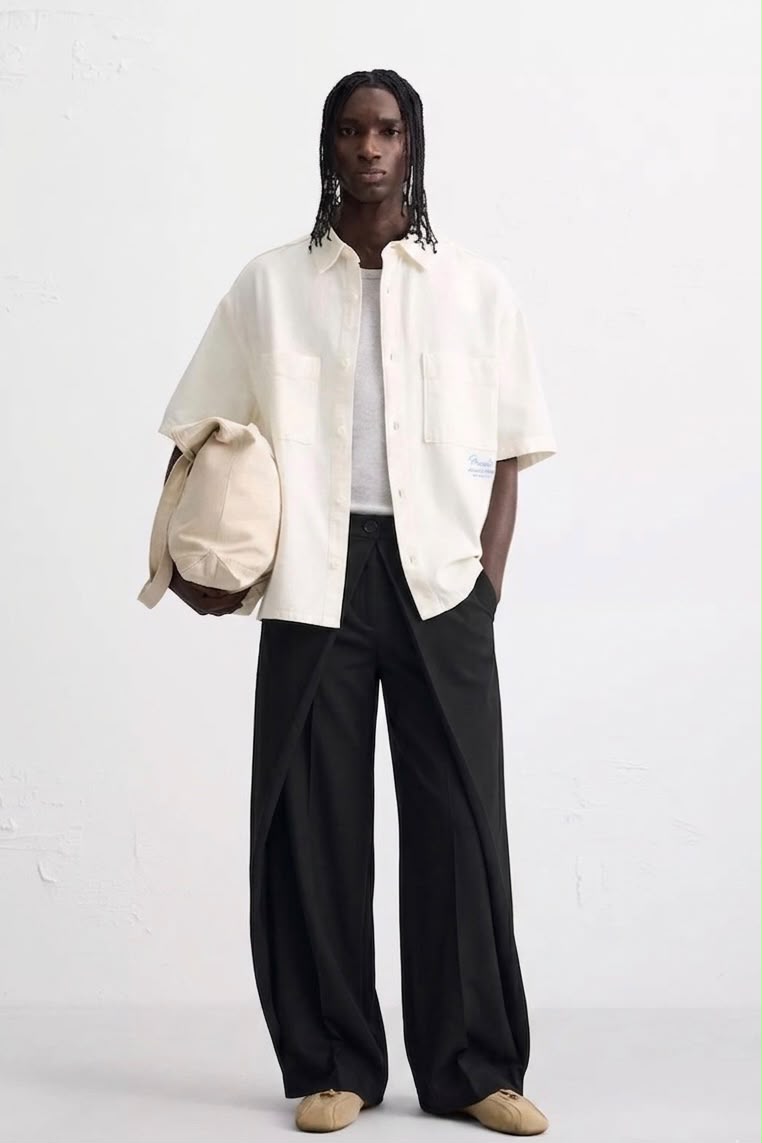 Pleated Front Fold Pant