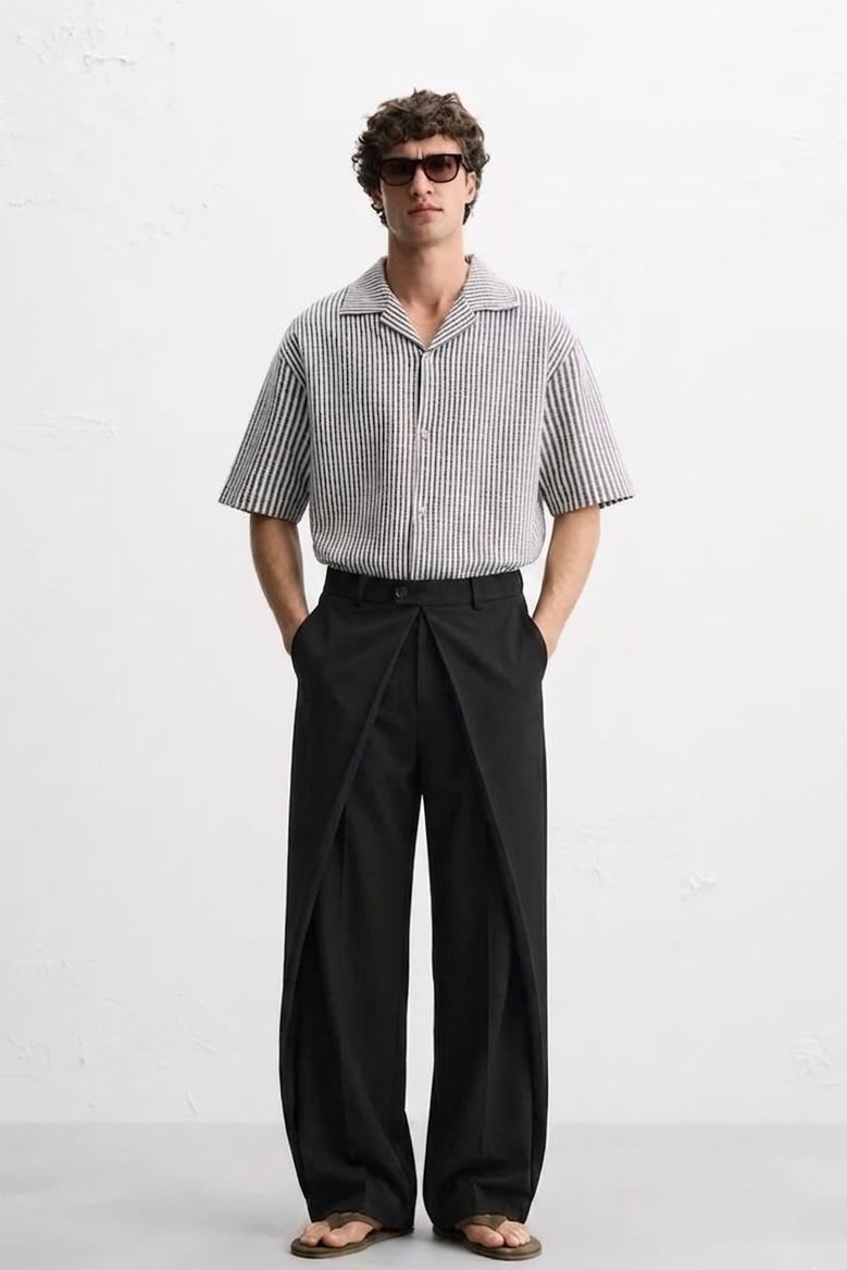 Pleated Front Fold Pant