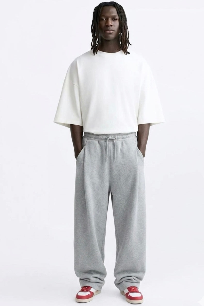 Pleated Cotton Sweatpant - Gray